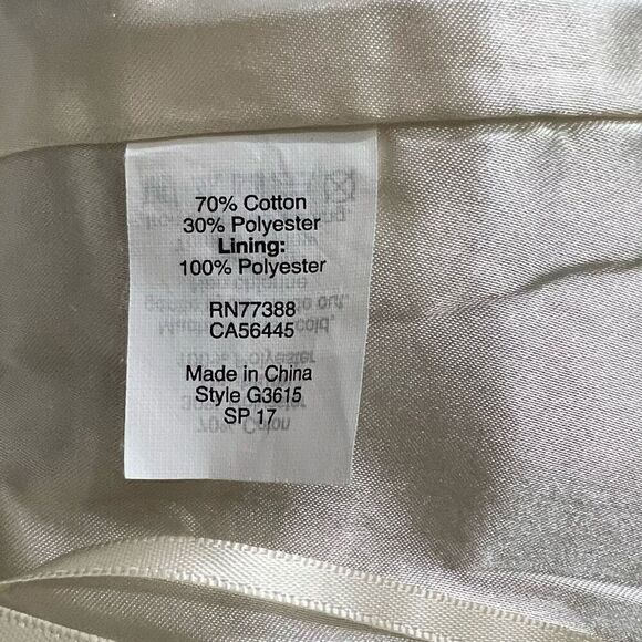 J. Crew Women's Blue & Cream Back Zip Vented Striped Terry Pencil Skirt Size 4 - Picture 4 of 5